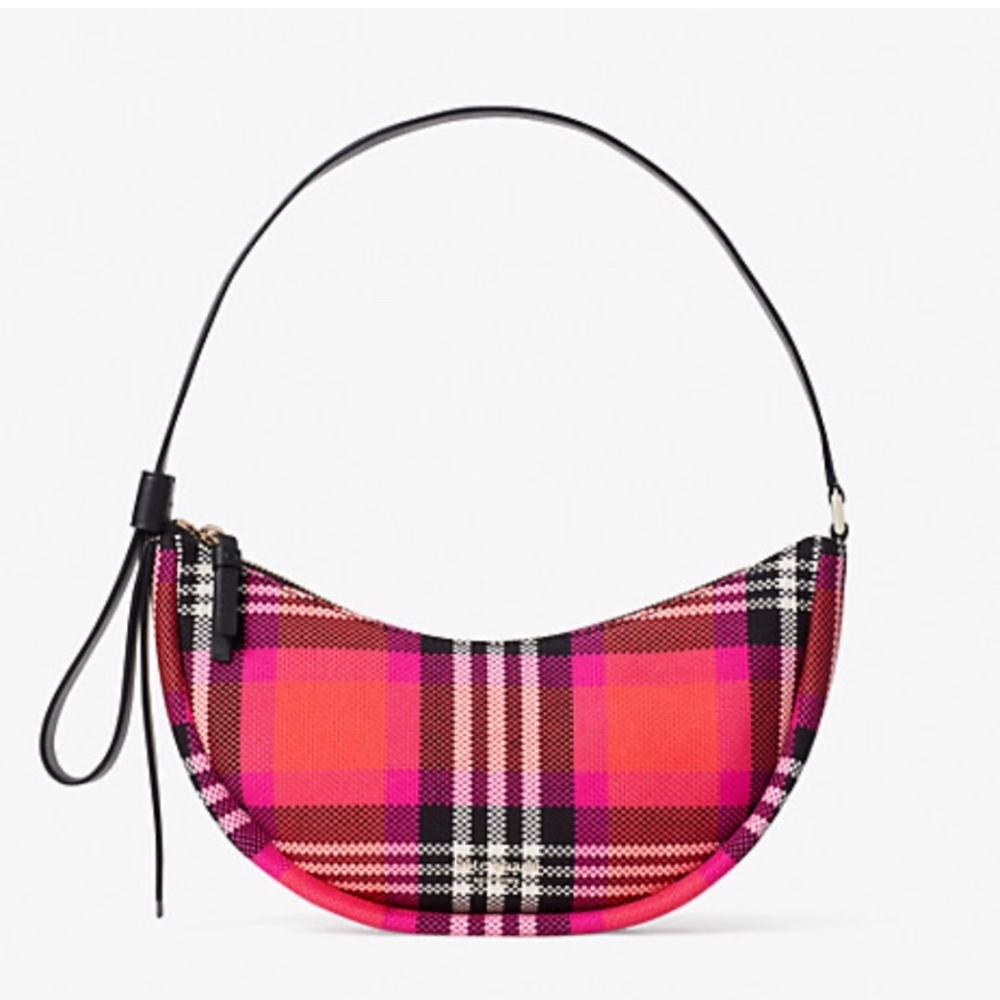 KATE SPADE:  Smile Foliage plaid shoulder bag
